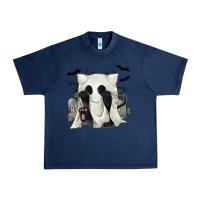 Navy Ghost Cat Urban Heavy Tee - texasbilliewilder