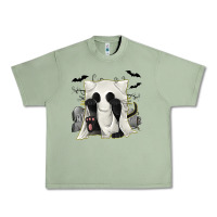 Oil Green Ghost Cat Urban Heavy Tee - texasbilliewilder