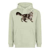 Matcha Maine Coon Cat Heavyweight Hoodie - LillyAllenDesigns
