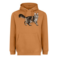 Meerkat Maine Coon Cat Heavyweight Hoodie - LillyAllenDesigns