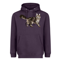 Plum Maine Coon Cat Heavyweight Hoodie - LillyAllenDesigns