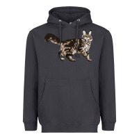 Smoke Maine Coon Cat Heavyweight Hoodie - LillyAllenDesigns