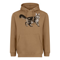 Toasted Coconut Maine Coon Cat Heavyweight Hoodie - LillyAllenDesigns