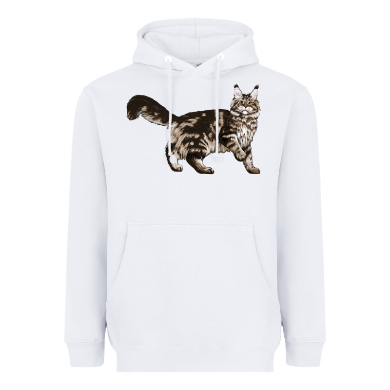 Maine Coon Cat Heavyweight Hoodie by LillyAllenDesigns | Teevron