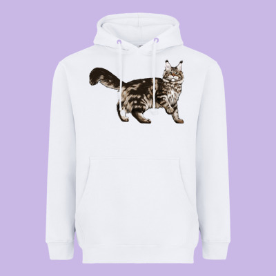 Maine Coon Cat Heavyweight Hoodie Designed By Lillyallendesigns