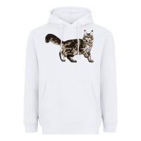 White Maine Coon Cat Heavyweight Hoodie - LillyAllenDesigns