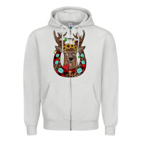 Dove Grey christmas horseshoe Zipper Hoodie - JahusDesignShop