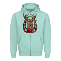 Seafoam christmas horseshoe Zipper Hoodie - JahusDesignShop