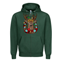 Sports Green christmas horseshoe Zipper Hoodie - JahusDesignShop
