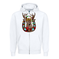 White christmas horseshoe Zipper Hoodie - JahusDesignShop
