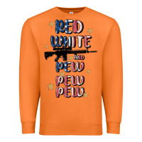 Carrot red white and pew pew pew Premium Sweatshirt - MaliasSmallBusiness