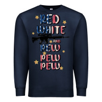 Navy red white and pew pew pew Premium Sweatshirt - MaliasSmallBusiness
