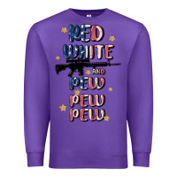 Purple red white and pew pew pew Premium Sweatshirt - MaliasSmallBusiness