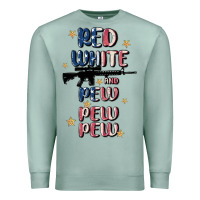 Seafoam red white and pew pew pew Premium Sweatshirt - MaliasSmallBusiness