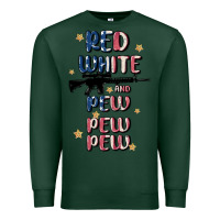 Sports Green red white and pew pew pew Premium Sweatshirt - MaliasSmallBusiness