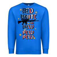 True Royal red white and pew pew pew Premium Sweatshirt - MaliasSmallBusiness