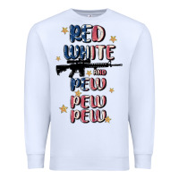 White red white and pew pew pew Premium Sweatshirt - MaliasSmallBusiness