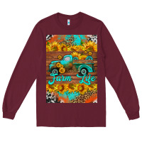 Burgundy farm life and truck air freshener Long Sleeve Tee - HRA Design Shop