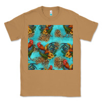 Toasted Coconut rooster and sunflowers seamless pattern Classic Tee - HRA Design Shop