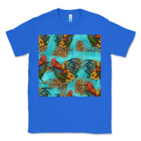 True Royal rooster and sunflowers seamless pattern Classic Tee - HRA Design Shop