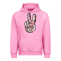 Fuchsia Pink baseball peace sign Urban Hoodie - Jasminsmagicworld