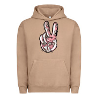 Pigment Burro baseball peace sign Urban Hoodie - Jasminsmagicworld