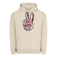 Pigment French Oak baseball peace sign Urban Hoodie - Jasminsmagicworld