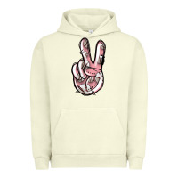 Pigment Pistachio baseball peace sign Urban Hoodie - Jasminsmagicworld