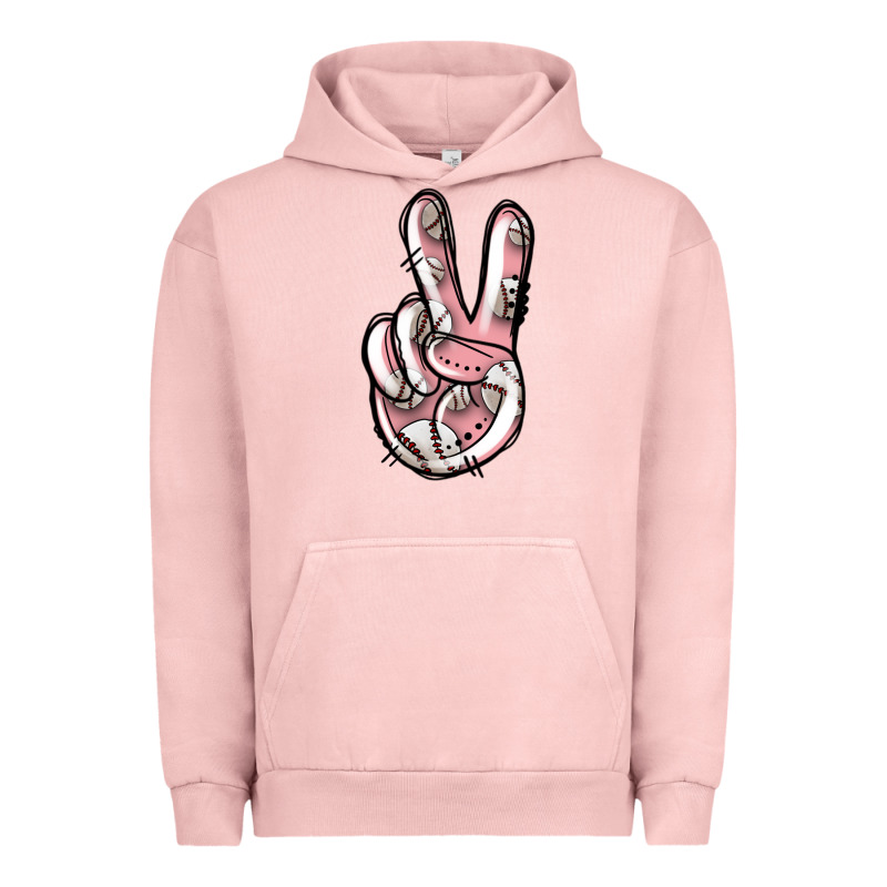 Baseball Peace Sign Urban Hoodie by Jasminsmagicworld | Teevron