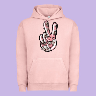 Baseball Peace Sign Urban Hoodie Designed By Jasminsmagicworld
