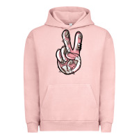 Pigment Salmon baseball peace sign Urban Hoodie - Jasminsmagicworld