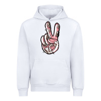 White baseball peace sign Urban Hoodie - Jasminsmagicworld