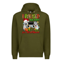 Army Green i paused my game for christmas Premium Hoodie - MaliasSmallBusiness