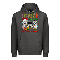 Charcoal Heather i paused my game for christmas Premium Hoodie - MaliasSmallBusiness