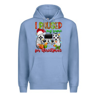 Colony Blue i paused my game for christmas Premium Hoodie - MaliasSmallBusiness