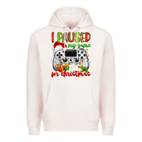 Pale Pink i paused my game for christmas Premium Hoodie - MaliasSmallBusiness