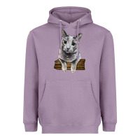 Lavender Russian Blue Cat Face Heavyweight Hoodie - LillyAllenDesigns