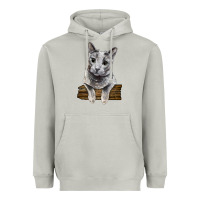 Moon Dust Russian Blue Cat Face Heavyweight Hoodie - LillyAllenDesigns