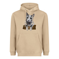 Mushroom Russian Blue Cat Face Heavyweight Hoodie - LillyAllenDesigns