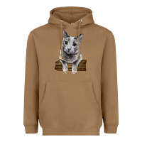 Toasted Coconut Russian Blue Cat Face Heavyweight Hoodie - LillyAllenDesigns