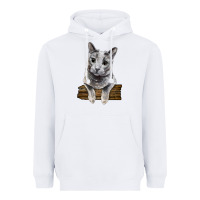White Russian Blue Cat Face Heavyweight Hoodie - LillyAllenDesigns