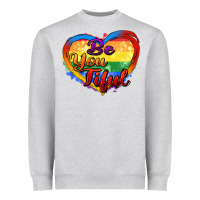 Heather Grey be you tiful Heavyweight Sweatshirt - Zillion Design Studio
