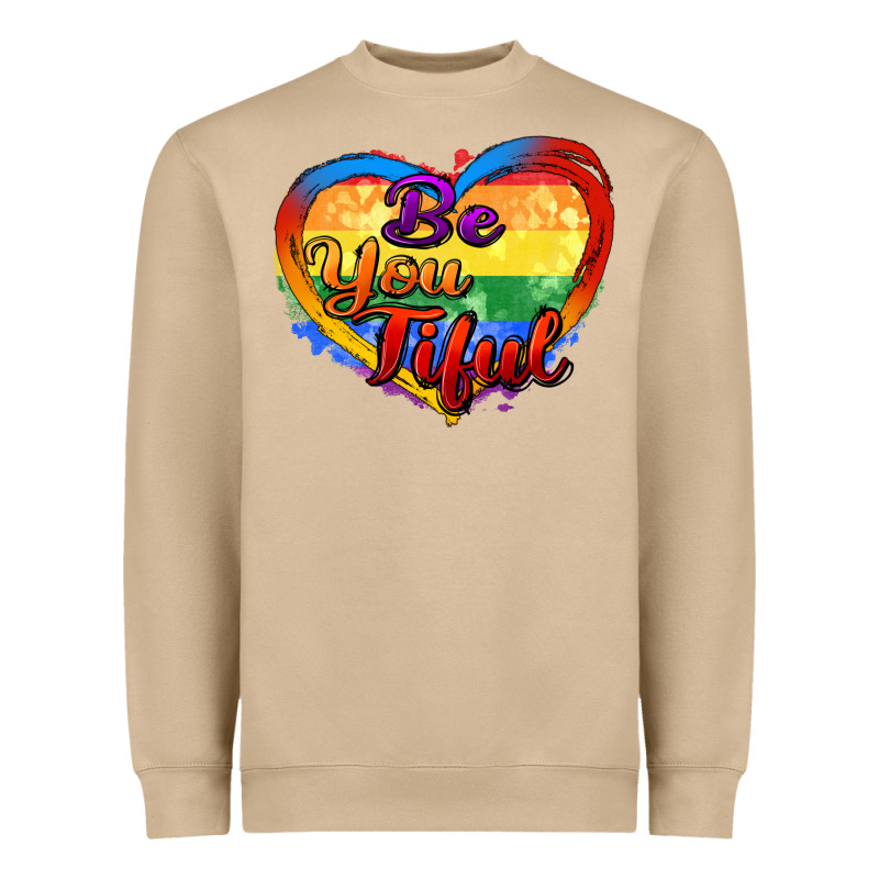 Be You Tiful Heavyweight Sweatshirt by Zillion Design Studio | Teevron