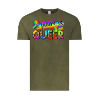 Vintage Olive the future is queer Vintage Tee - Zillion Design Studio