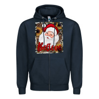 Navy believe santa Zipper Hoodie - JahusDesignShop