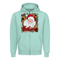 Seafoam believe santa Zipper Hoodie - JahusDesignShop