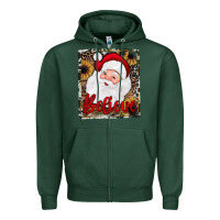 Sports Green believe santa Zipper Hoodie - JahusDesignShop