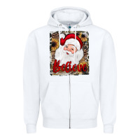 White believe santa Zipper Hoodie - JahusDesignShop