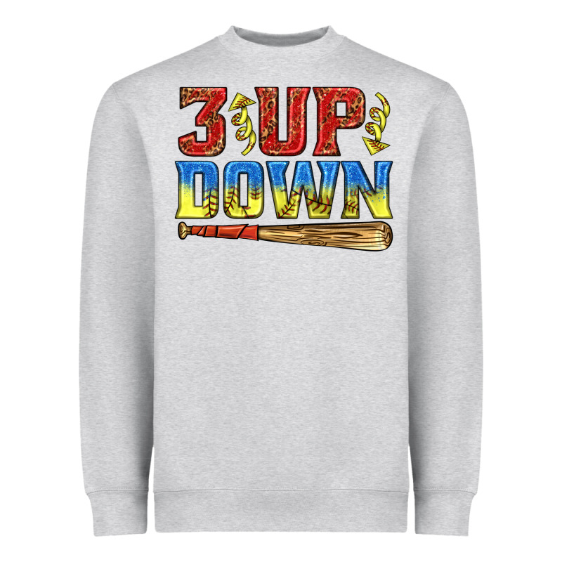 3 Up 3 Down Softball Heavyweight Sweatshirt by texasbilliewilder | Teevron