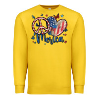 Lemon peace love 'merica Premium Sweatshirt - MaliasSmallBusiness